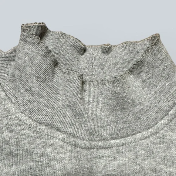 J. Crew Gray Cropped Turtleneck Sweater - Picture 5 of 9